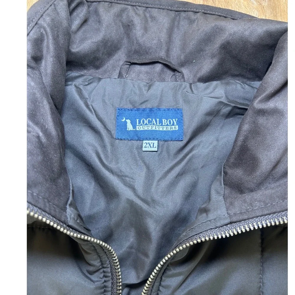 Local Boy Outfitters Brick Quilted Vest Coffee Brown Mens 2XL L1300042-COF-2XL - Picture 3 of 7